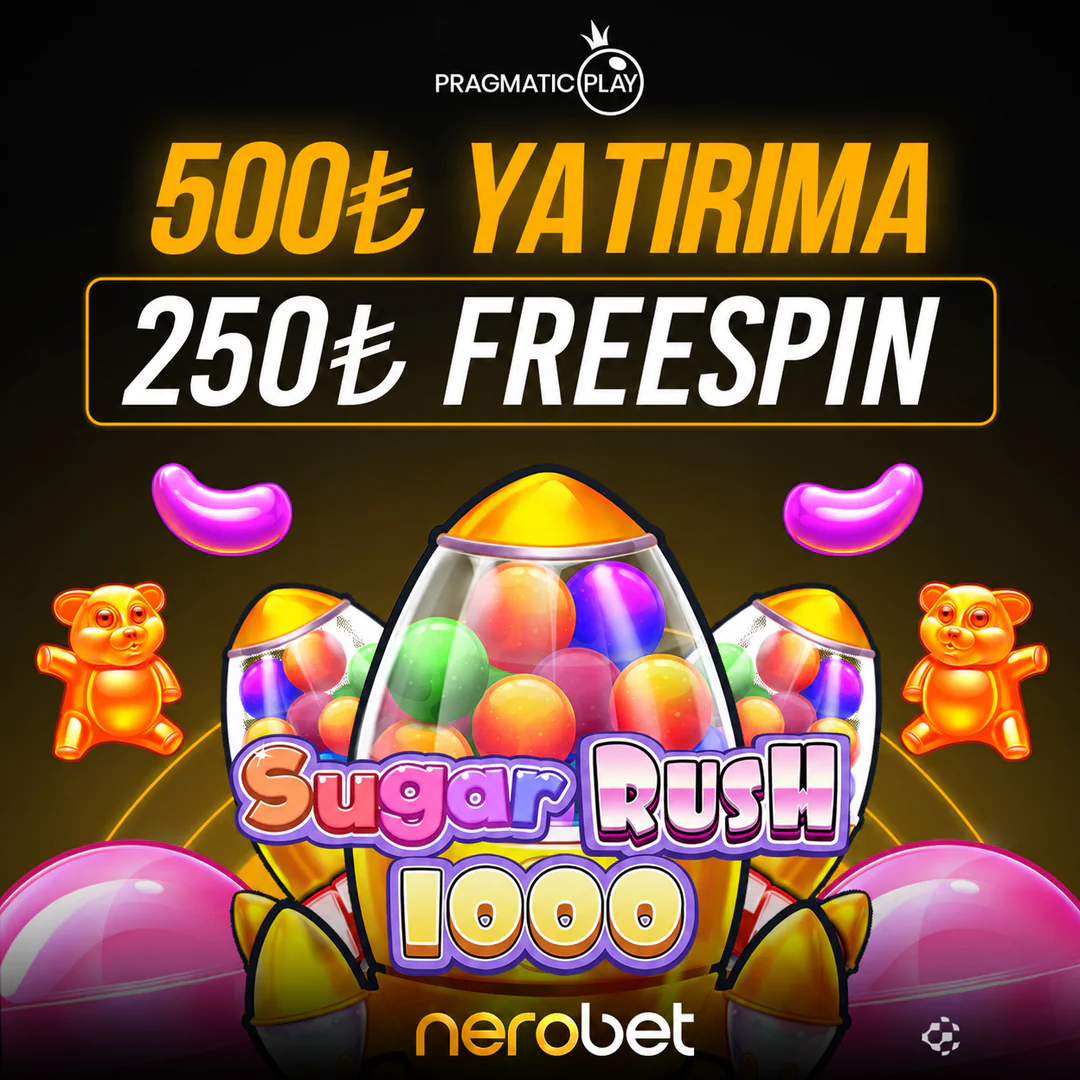 Sugar Rush 1000 için 500 lira yatırıma 250 lira freespin duyurusu